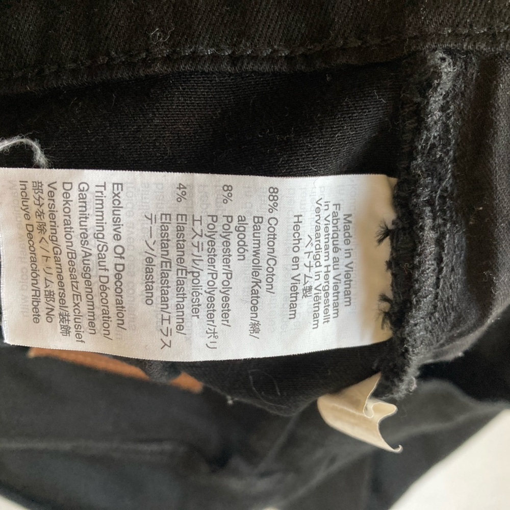Madewell Womens Jeans 9" High Rise Skinny Denim Black Wash Ripped  Stretch 29 - Picture 13 of 16